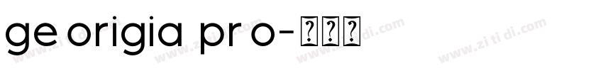 georigia pro字体转换